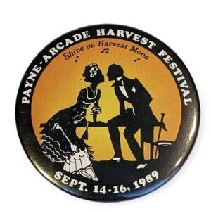 St Paul 1989 Pinback Button Payne Arcade MN Harvest Festival East Side Vtg 80s